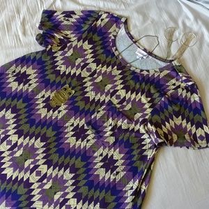 Purple & Green Lularoe Carly